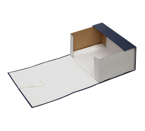 Архивный короб OfficeSpace на завязках, 320x240x150 мм, бумвинил, синий