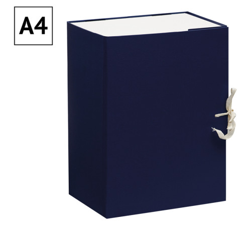 Архивный короб OfficeSpace на завязках, 320x240x150 мм, бумвинил, синий