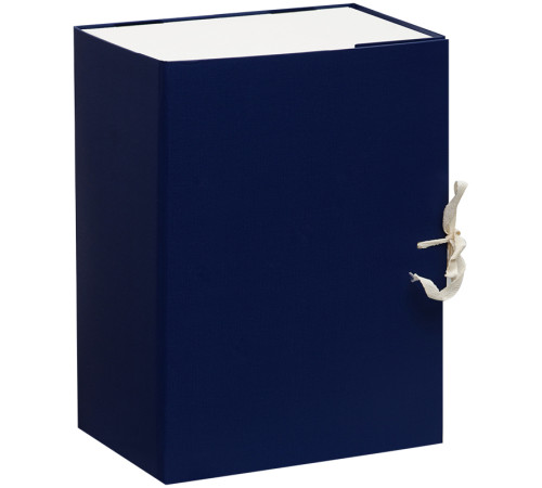 Архивный короб OfficeSpace на завязках, 320x240x150 мм, бумвинил, синий