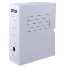 Архивный короб OfficeSpace с клапаном, 250x150x325 мм, микрогофрокартон, белый