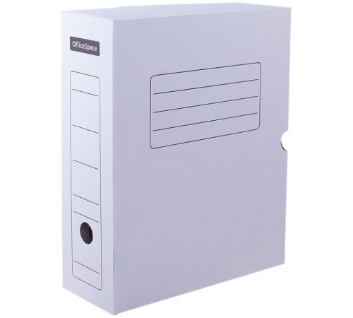 Архивный короб OfficeSpace с клапаном, 250x150x325 мм, микрогофрокартон, белый