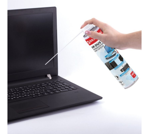 Баллон со сжатым воздухом BRAUBERG для очистки техники, 400 мл