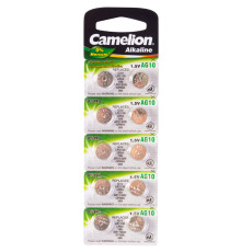 Батарейка CAMELION AG10-BP10, 1.5V 10шт/блистере