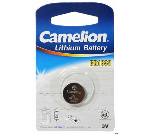 Батарейка CAMELION CR1632-BP1, 3V 1шт/блистере