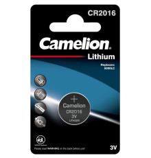 Батарейка CAMELION CR2016-BP1, 3V 1шт/блистере