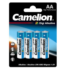 Батарейка CAMELION Digi Alkaline, AA, 1.5V, 4 шт в блистере