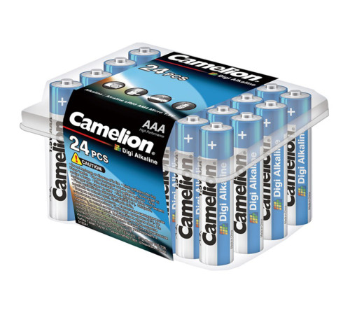 Батарейка CAMELION Digi Alkaline, AAA, 1.5V, 24 шт в пластиковом кейсе