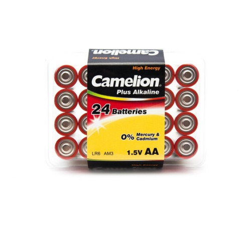 Батарейка CAMELION Plus Alkaline, AA, 1.5V, 24 шт в пластиковом кейсе