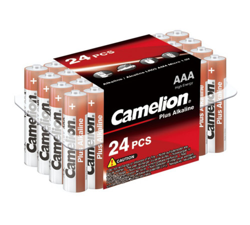Батарейка CAMELION Plus Alkaline, AAA, 1.5V, 24 шт в пластиковом кейсе