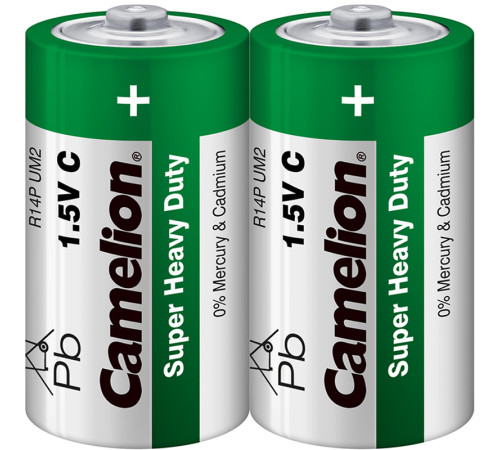 Батарейка CAMELION Super Heavy Duty R14P-SP2G 2 шт. в плёнке