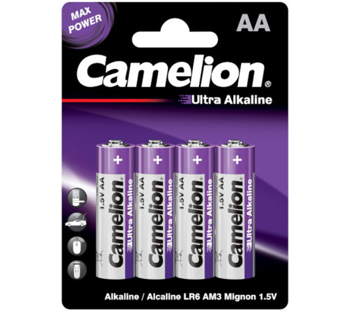 Батарейка CAMELION Ultra Alkaline, AA, 1.5V, 4 шт в блистере
