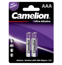 Батарейка CAMELION Ultra Alkaline, AAA, 1.5V, 2 шт в блистере