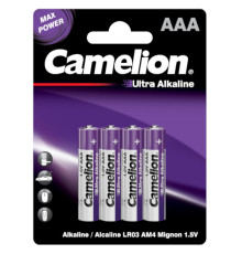 Батарейка CAMELION Ultra Alkaline, AAA, 1.5V, 4 шт в блистере