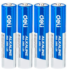 Батарейки DELI Alkaline, LR03, 1.5V, AAA, 4 шт/упак