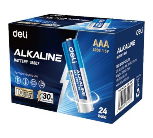 Батарейки DELI Alkaline, LR03, 1.5V, AAA, 4 шт/упак