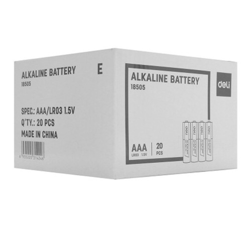 Батарейки DELI Alkaline, LR03, 1.5V, AAA, 4 штуки в блистере