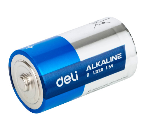 Батарейки DELI Alkaline, LR20, 1.5V, D, 2 штуки в блистере