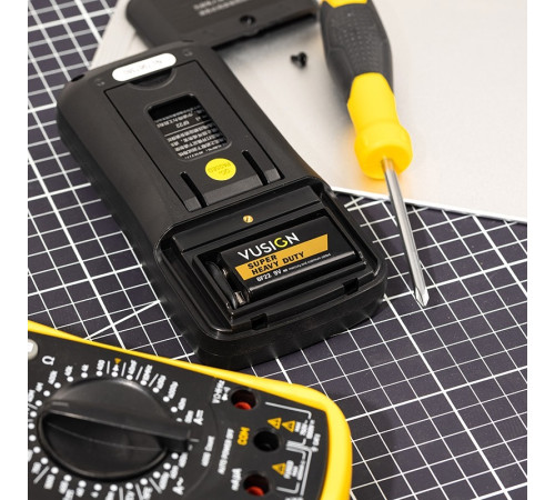 Батарейки DELI "VUSIGN" Super Heavy Duty, 6F22, 9V, крона, 1 штука в блистере