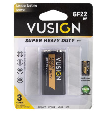 Батарейки DELI "VUSIGN" Super Heavy Duty, 6F22, 9V, крона, 1 штука в блистере