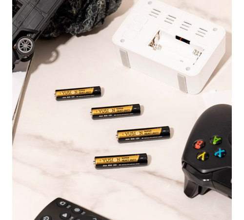 Батарейки DELI "VUSIGN" Super Heavy Duty, R03, 1.5V, AAA, 4 шт/упак