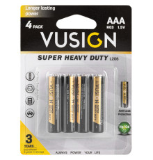 Батарейки DELI "VUSIGN" Super Heavy Duty, R03, 1.5V, AAA, 4 штуки в блистере