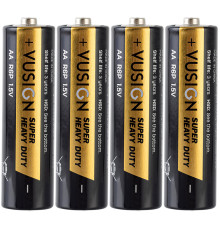 Батарейки DELI "VUSIGN" Super Heavy Duty, R6P, 1.5V, AA, 4 шт/упак