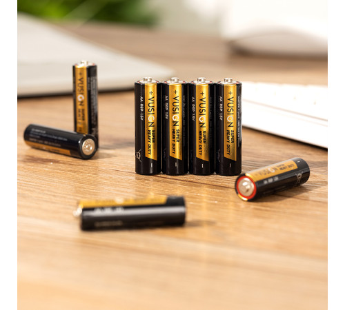 Батарейки DELI "VUSIGN" Super Heavy Duty, R6P, 1.5V, AA, 4 шт/упак