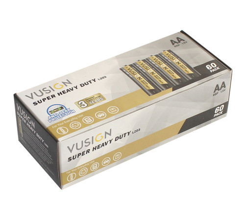 Батарейки DELI "VUSIGN" Super Heavy Duty, R6P, 1.5V, AA, 4 шт/упак