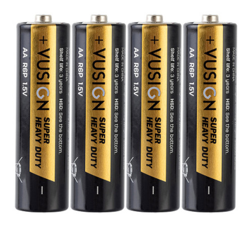 Батарейки DELI "VUSIGN" Super Heavy Duty, R6P, 1.5V, AA, 4 штуки в блистере