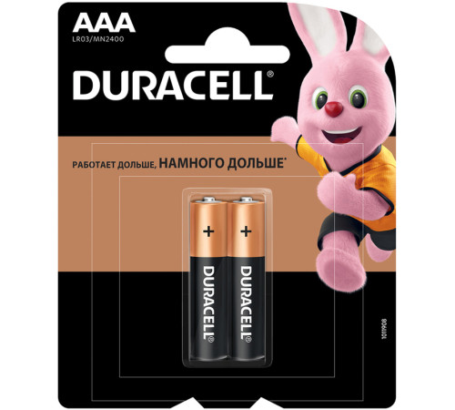 Батарейки DURACELL LR03 BASIC AAA (2 шт/бл)
