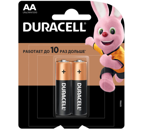 Батарейки DURACELL LR06 BASIC AA (2 шт/бл)