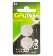 Батарейки GP "CR2032", 2шт в блистере 