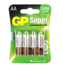 Батарейки GP "Super" АА (пальчиковые) в блистере, 4 шт/упак