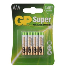 Батарейки GP "Super" ААA (мизинчиковые) в блистере, 4 шт/упак