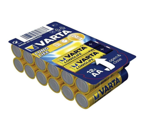 Батарейки VARTA "Longlife" АА (пальчиковые) 12 шт/упак