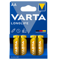 Батарейки VARTA "Longlife"  АА (пальчиковые) 4 шт/упак