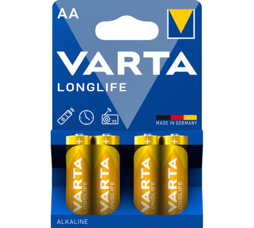 Батарейки VARTA "Longlife"  АА (пальчиковые) 4 шт/упак
