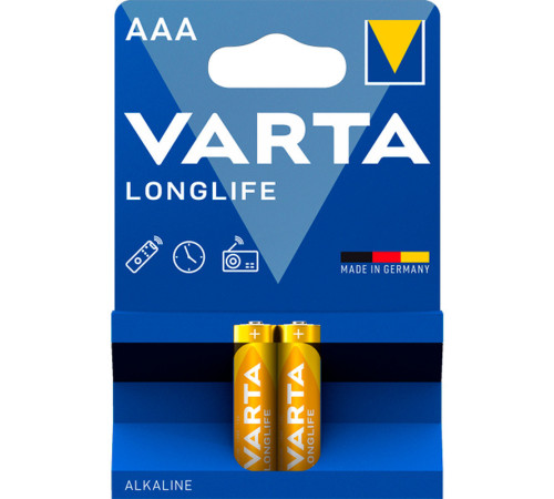 Батарейки VARTA "Longlife"  ААА (мизинчиковые) 2 шт/упак