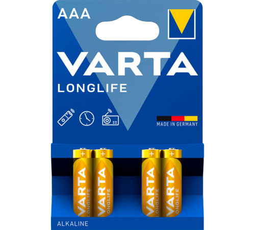 Батарейки VARTA "Longlife"  ААА (мизинчиковые) 4 шт/упак