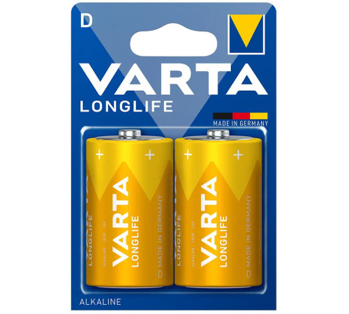 Батарейки VARTA "Longlife" D (2шт/упак)