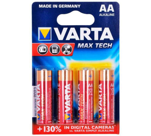 Батарейки VARTA "Max Tech" АА (пальчиковые) 4 шт/упак
