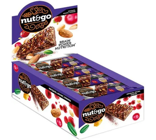 Батончик миндальный «Nut&Go», с клюквой