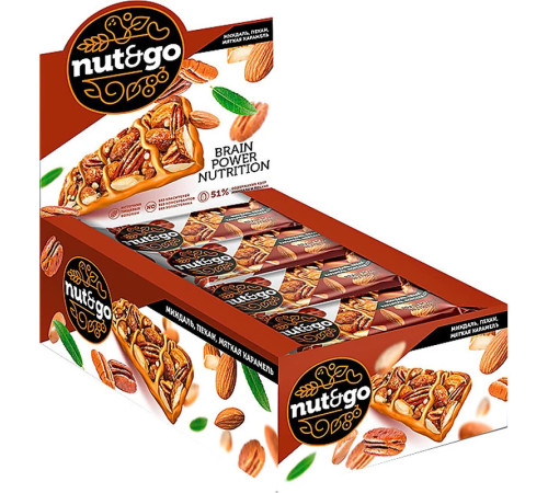 Батончик миндальный «Nut&Go», с пеканом