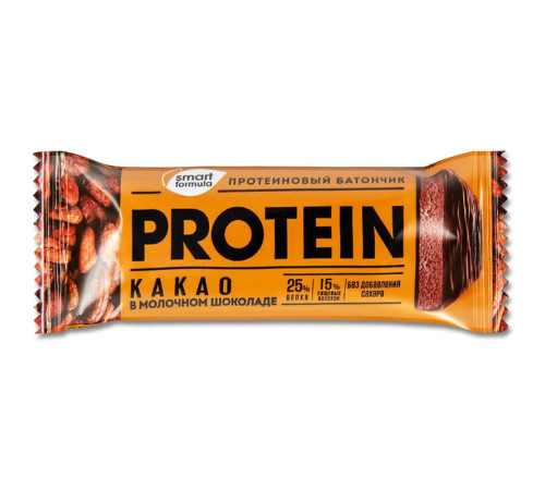 Батончик протеиновый Smart Formula Какао в молочном шоколаде, 40гр.