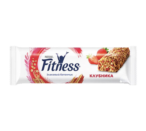 Батончик злаковый Nestle Fitness, клубника