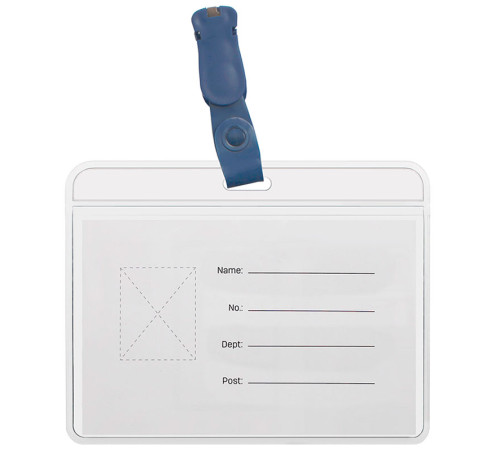 Бейдж DELI горизонтальный 90 х 54 мм