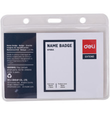 Бейдж горизонтальный DELI, 105x70 мм