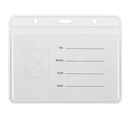 Бейдж горизонтальный DELI, 105x70 мм