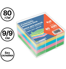 Блок для записей KUVERT в подставке цветной 9х9 см, 400 листов