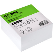 Блок для записей СТАММ "Стандарт", 9х9х4,5см, белый